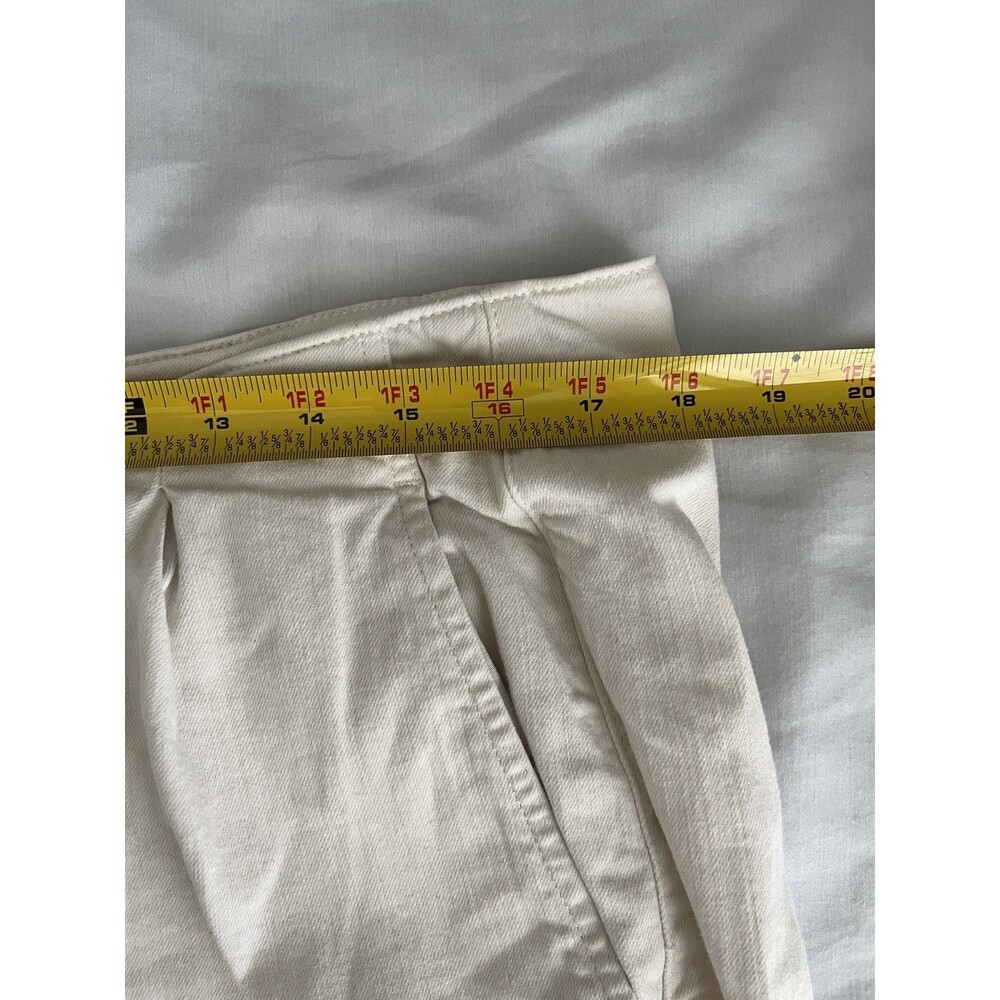 Eileen Fisher White Denim Straight Leg High Rise Ankle Organic Cotton Sz 16 - Picture 8 of 9